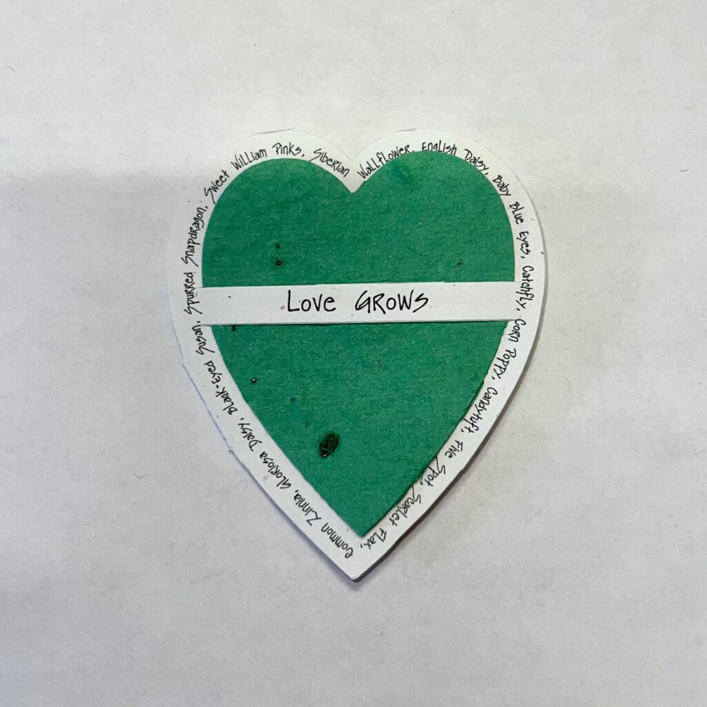 Valentine’s Seed Paper Clinical Massage Therapy